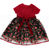 Официална рокля с къс ръкав и горен пласт тюл за момиче Picolla Speranza 20245 2