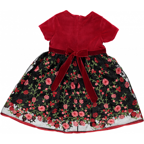 Официална рокля с къс ръкав и горен пласт тюл за момиче Picolla Speranza 20245 2