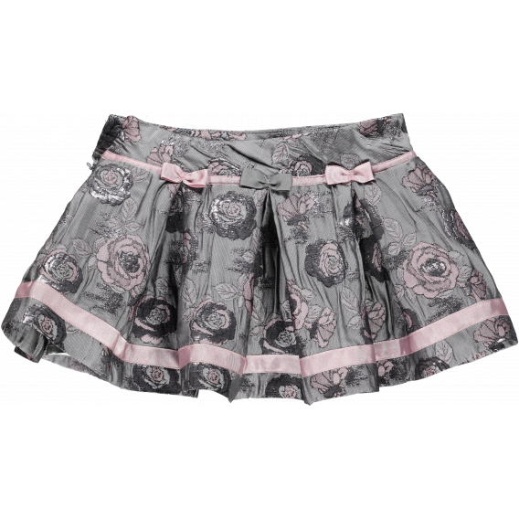 Плисирана пола с розови детайли за момиче Picolla Speranza 20253 2