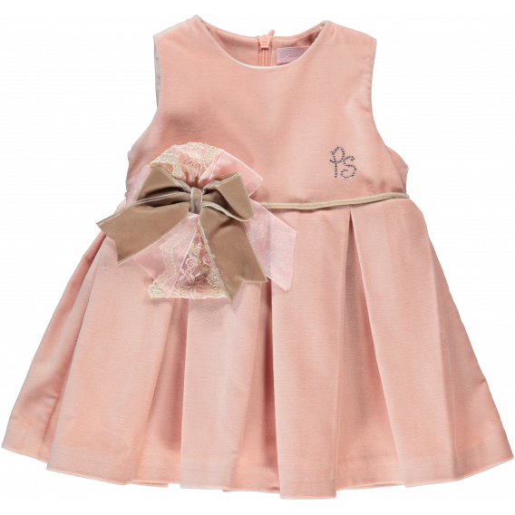 Официална рокля с къс ръкав и панделка за бебе Picolla Speranza 20266 