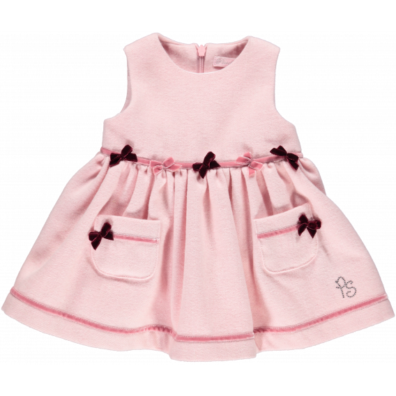 Официална рокля с къс ръкав и панделки за бебе Picolla Speranza 20269 