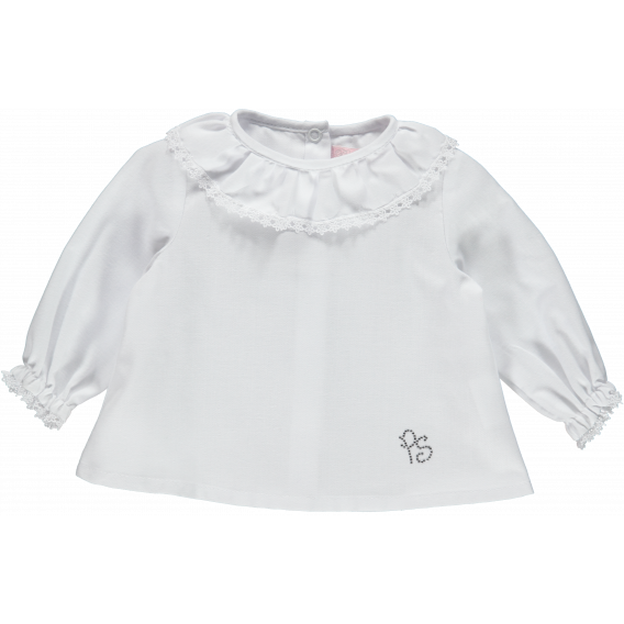 Официална блуза с дълги ръкави тип камбана за момиче Picolla Speranza 20284 
