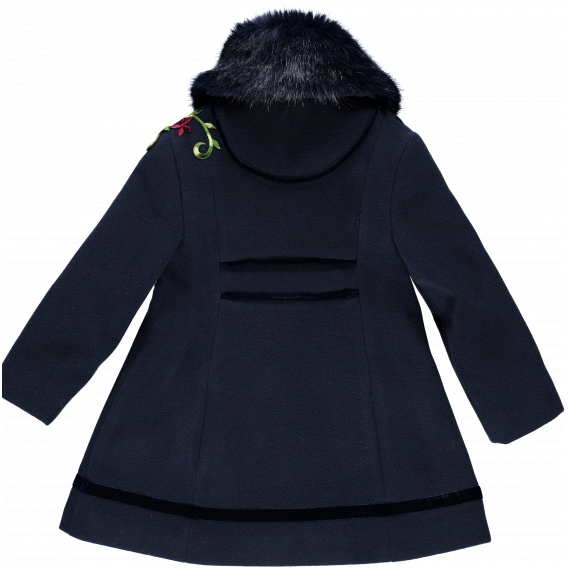Зимно палто за момиче с бродирани цветя в горната част Picolla Speranza 20302 2