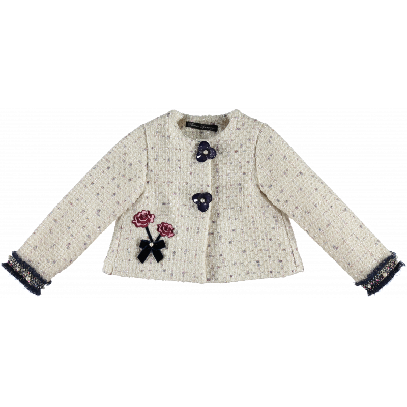 Зимно палто за момиче с бродирани цветя  20306