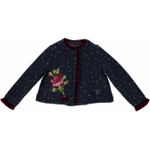 Зимно палто за момиче с бродирана роза и панделка на гърба Picolla Speranza 20309 2