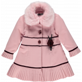 Зимно палто за момиче с пухена яка Picolla Speranza 20315 