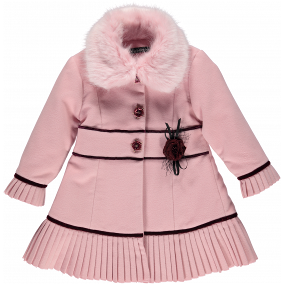 Зимно палто за момиче с пухена яка Picolla Speranza 20315 