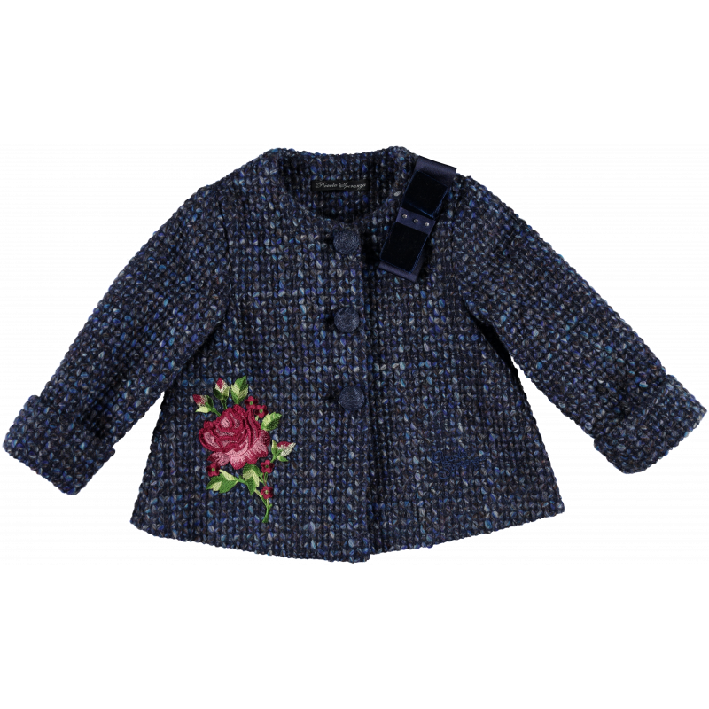 Зимно палто за момиче с бродирана роза  20316