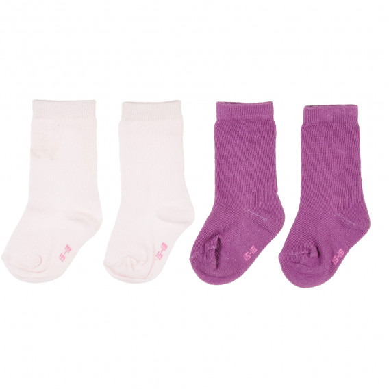 Комплект от два чифта чорапи за бебе в лилаво и розово Z Generation 203519 