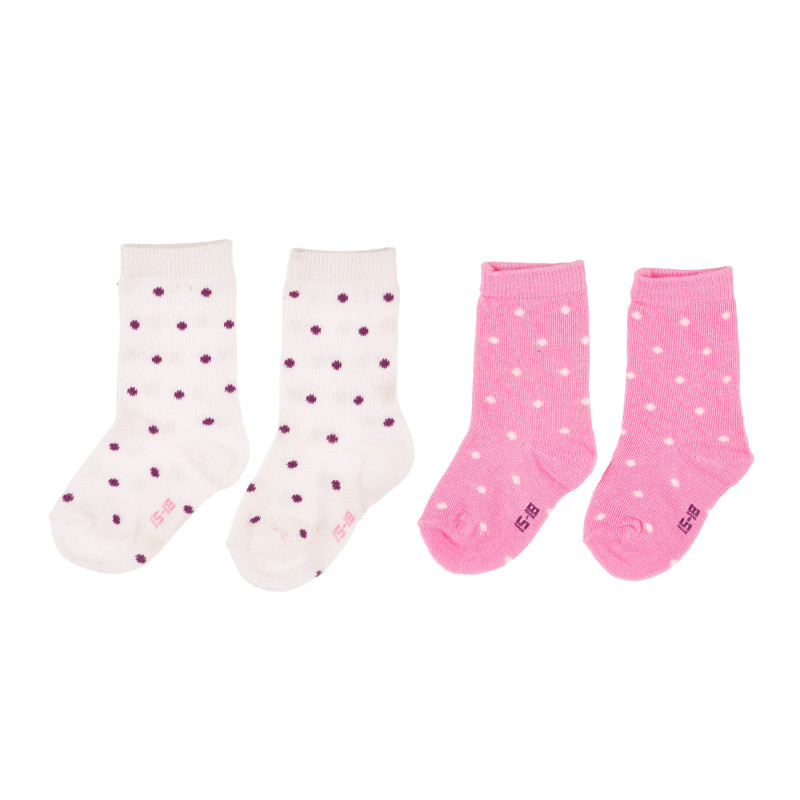 Комплект от два чифта чорапи за бебе за момичерозови  203555