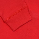 Памучна блуза с дълъг ръкав с коледни мотиви за момче червена Cool club 203869 3