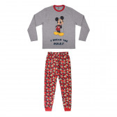 Памучна пижама, Мики Маус в сиво и червено Mickey Mouse 203894 
