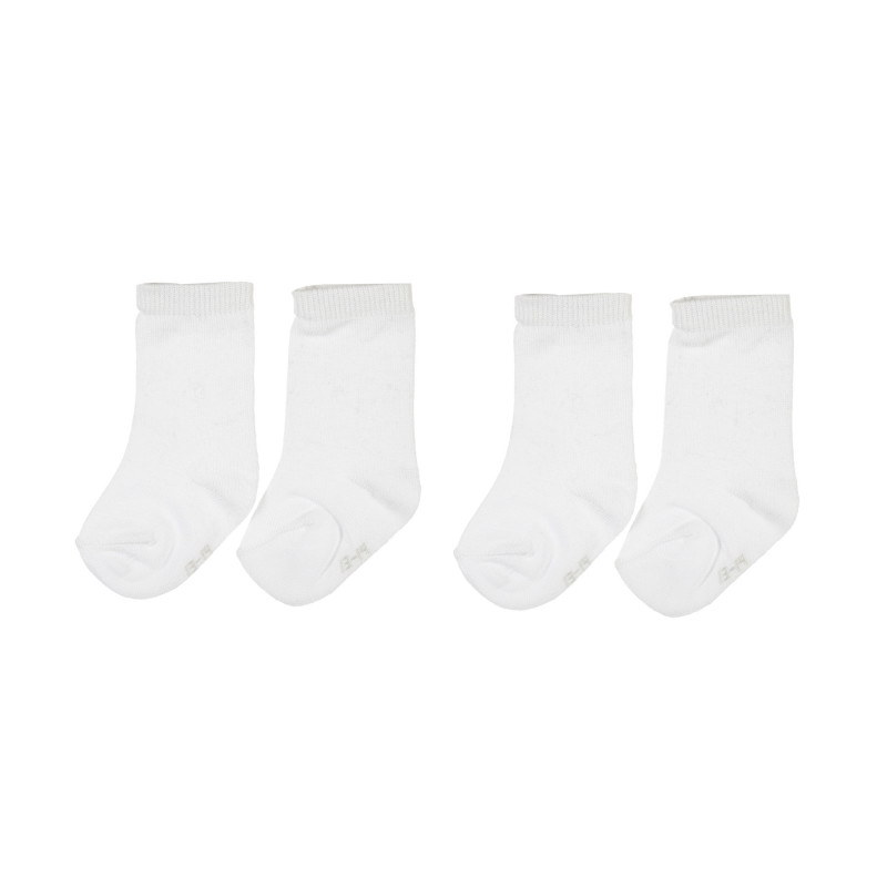 Комплект от два чифта чорапи за бебе бели  204079