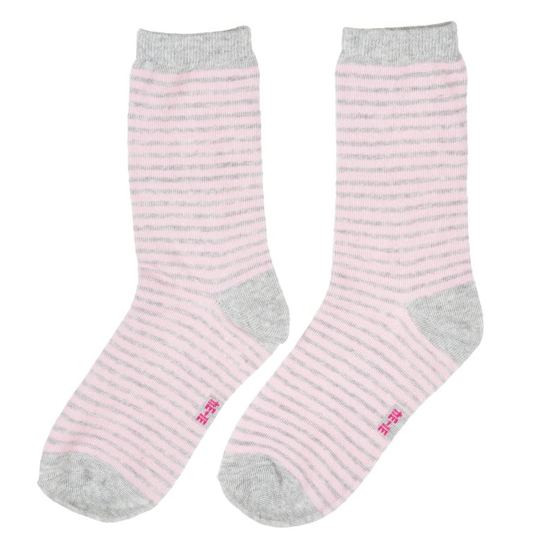 Чорапи в сиво и розово за момиче  204103