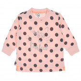 Комплект блуза и панталон за бебе в розово и сиво Cool club 204161 7
