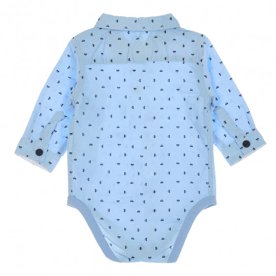 Комплект боди-риза и панталон за бебе, сини Cool club 204201 4
