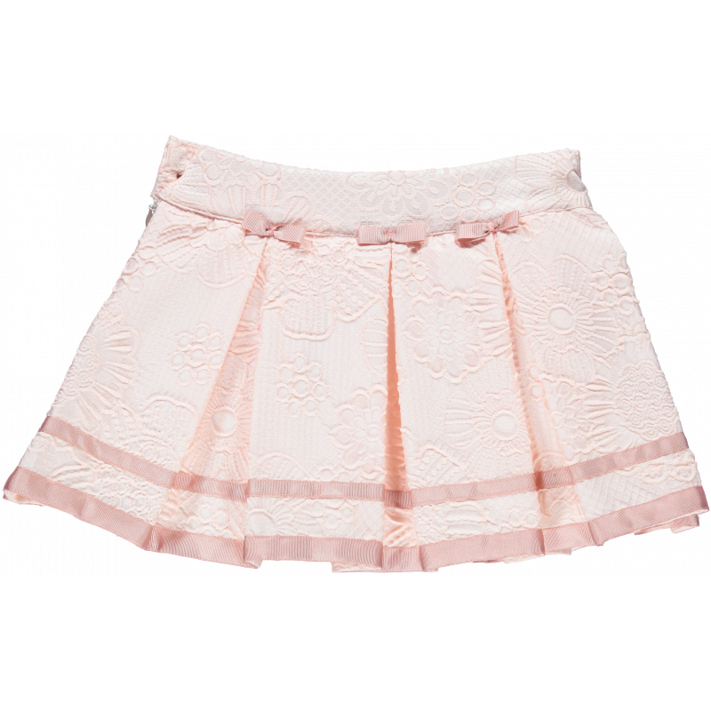 Плисирана пола в блед розов цвят  20423