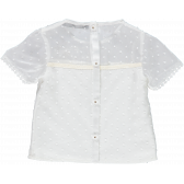 Блуза с къс ръкав и флорална апликация и копчета на гърба. за момиче Picolla Speranza 20434 4
