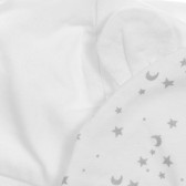 Комплект от два броя памучни шапки за бебе бели Tape a l'oeil 204451 3