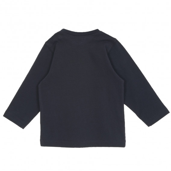 Памучна блуза за бебе с дълъг ръкав синя Vitivic 205161 4