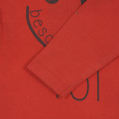 Памучна блуза за бебе с дълъг ръкав червена Vitivic 205164 3