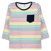 Памучна раирана блуза с дълъг ръкав за момче многоцветна Idexe 205213 