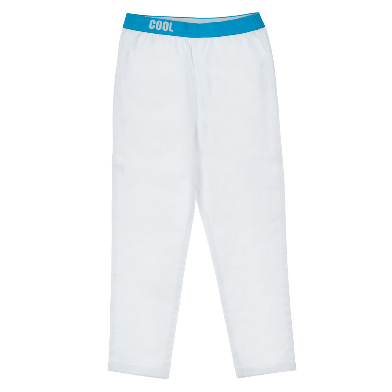 Памучен спортен панталон бял  205226