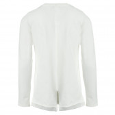 Блуза с дълъг ръкав за момиче бяла Idexe 205232 3