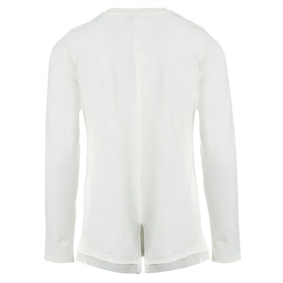 Блуза с дълъг ръкав за момиче бяла Idexe 205232 3
