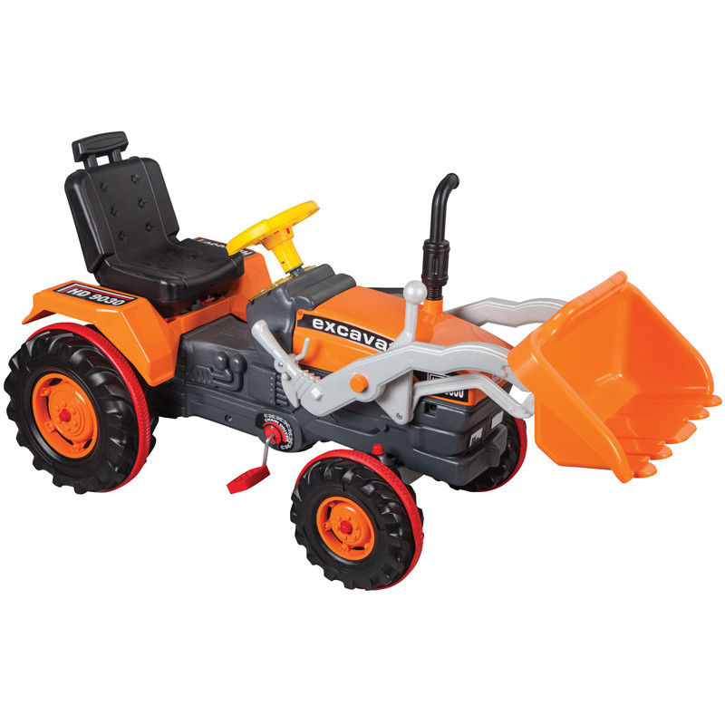 Тракторче/фадрома с педали и гребло, оранжево  205275