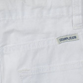 Памучен панталон за момиче бял Complices 205342 3