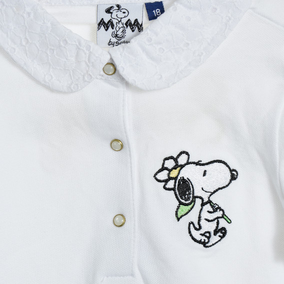 Памучна блуза за бебе за момиче бяла Original Marines 205358 2