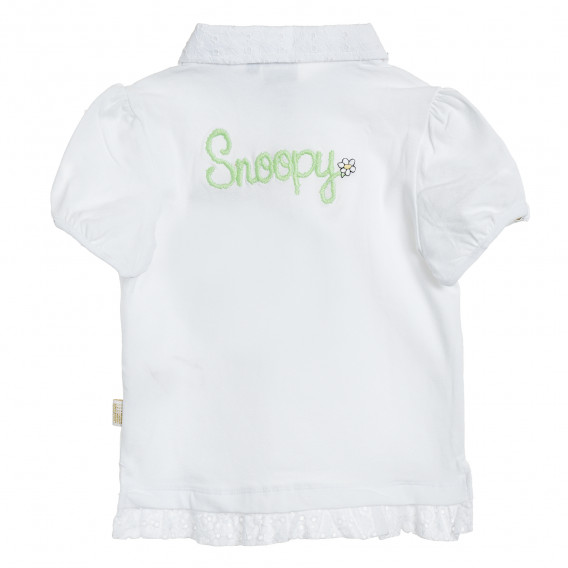 Памучна блуза за бебе за момиче бяла Original Marines 205360 4