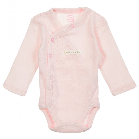 Комплект от два броя бодита с дълъг ръкав за бебе в бежово и розово Cool club 205517 9