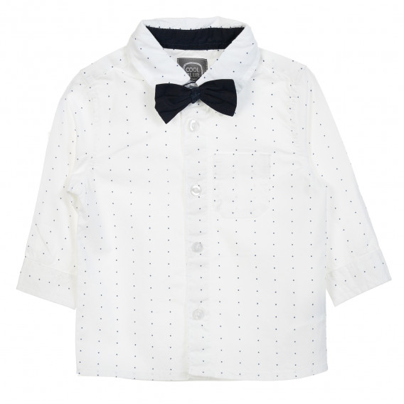 Риза с фигурален принт за бебе, бяла Cool club 205540 