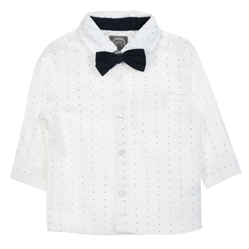 Риза с фигурален принт за бебе, бяла  205540