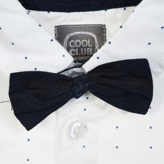 Риза с фигурален принт за бебе, бяла Cool club 205541 2
