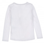 Блуза с щампа и брокат, бяла Cool club 205599 3
