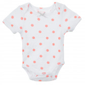 Памучно боди за бебе в бяло и розово Tape a l'oeil 205831 