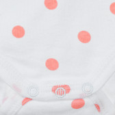 Памучно боди за бебе в бяло и розово Tape a l'oeil 205832 2
