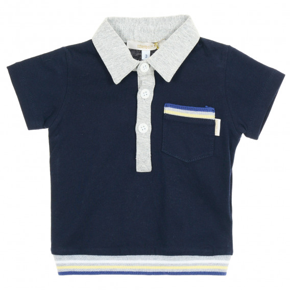 Поло тениска за бебе за момче синя Roberto Cavalli 205902 