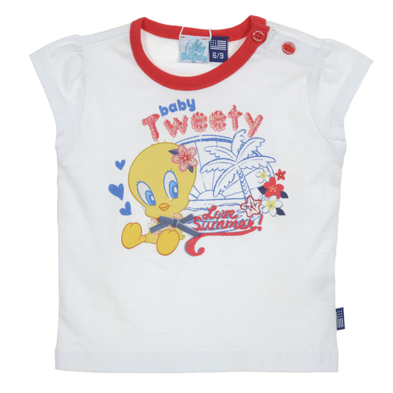 Памучна тениска за бебе за момиче многоцветна  205976