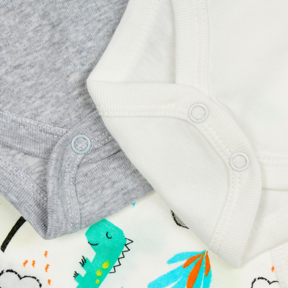 Комплект от три броя памучни бодита за бебе, многоцветни Cool club 206359 5