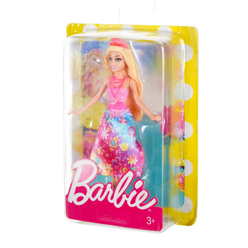 Барби малка кукла - принцеса с шарена рокля  206434