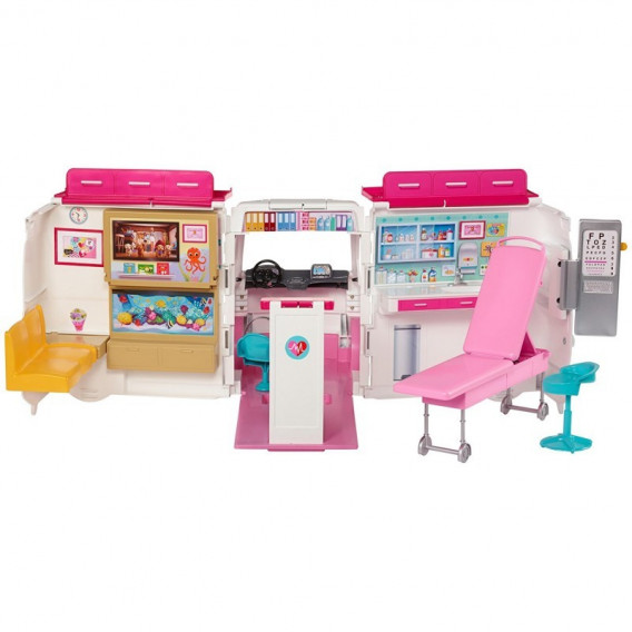 Мобилна клиника - игрален комплект с линейка Barbie 206589 2