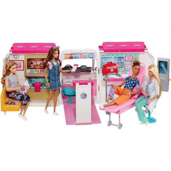 Мобилна клиника - игрален комплект с линейка Barbie 206594 7