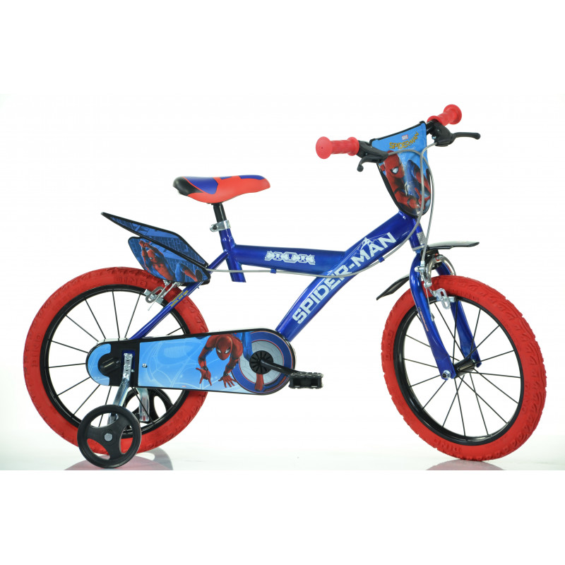 Детски велосипед, Spiderman, 16 инча с една скорост и помощни колела  20699