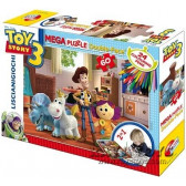 Детски пъзел "Играта на играчките" 2 в 1 с флумастери, 60 части Toy Story 207094 