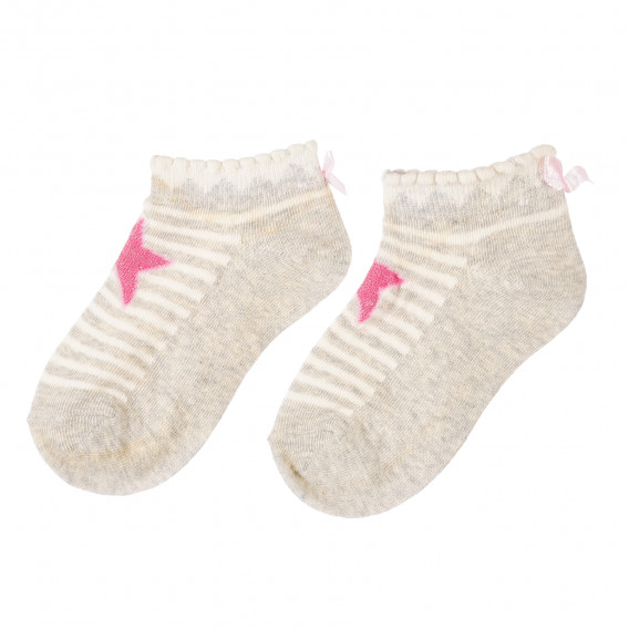 Комплект от три чифта чорапи за момиче сиви Antonio 207146 2