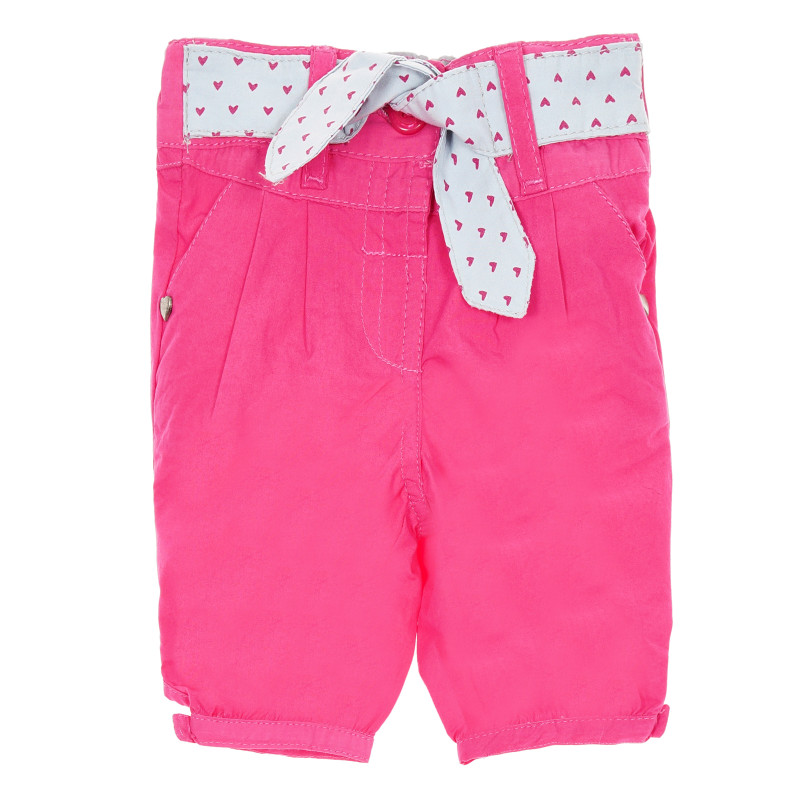 Памучни панталони за бебе, розови  207313